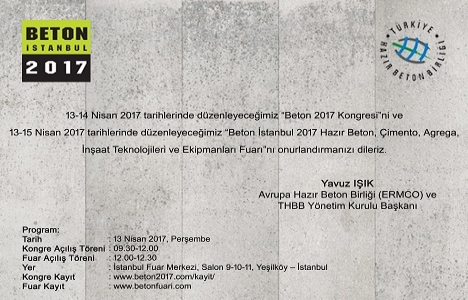Beton 2017 Kongresi ve Fuarı 13-14 Nisan'da!