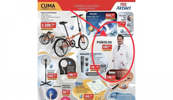 A101 in tekne satışından sonra zincir marketler sosyal medyada ti ye alındı! BİM de 199 TL ye psikolog gündem oldu
