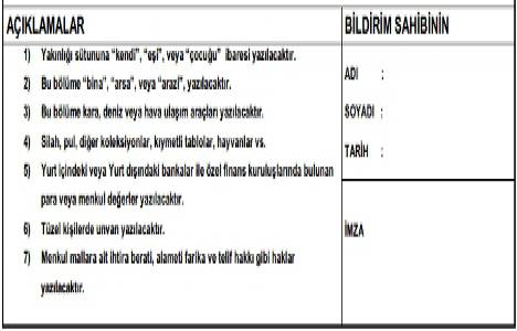 Memur mal bildirim formu!