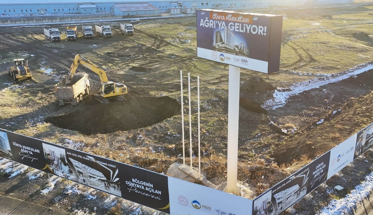 İsra Holding, bölgenin ilk AVM'si V Mall Ağrı'da hafriyat çalışmalarına başladı! 