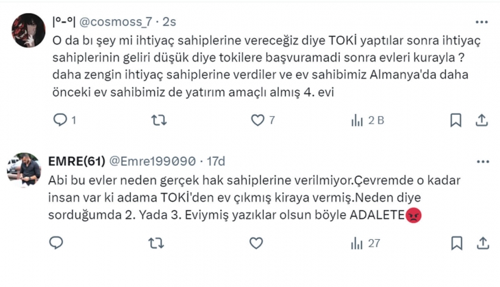 Depremzedelere kurayla verilen TOKİ evleri, şimdi 25 bin TL den kiralanıyor: Vatandaşlardan tepki! 