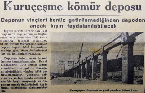 1949 yılında Kuruçeşme Kömür Deposu nun inşaatı devam ediyormuş!