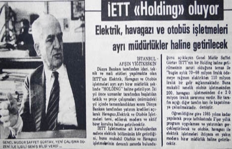 1975 yılında İETT, Holding haline getirilecekmiş!