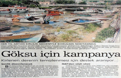 1998 yılında Göksu Deresi için kampanya başlatılmış!
