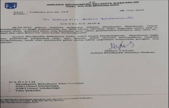 Mansur Yavaş gayrimenkul kiralamayı ikinci bir emre kadar durdurdu!