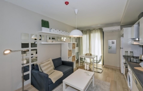 Terrace Mix'te ayda 1.150 TL'ye dayalı döşeli stüdyo daire!