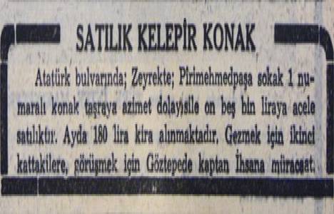 1950 yılında Kandilli de metrekaresi 20 liraya yalı arsası!