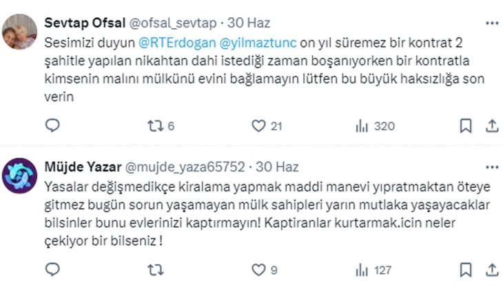 Mağdur ev sahibinden biz görünmez mi oluyoruz çıkışı: 10 yıl evlerimizin işgal edilmesini sağlayan yasa düzenlenmeli!