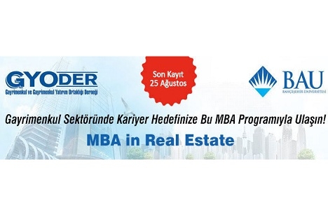 MBA in Real Estate 2016 programı son başvuru tarihi 25 Ağustos!