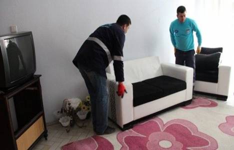 Konak Belediyesi evi yanan Mustafa Ağıç’ın evini baştan aşağı döşedi!