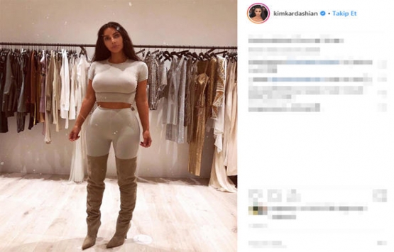 Kim Kardashian ın salondan büyük giyinme odası!