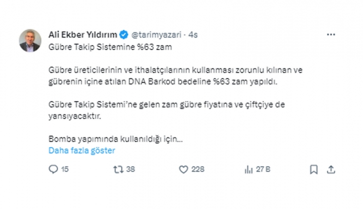 Çiftçiler dikkat: Gübre fiyatlarına zam kapıda! 