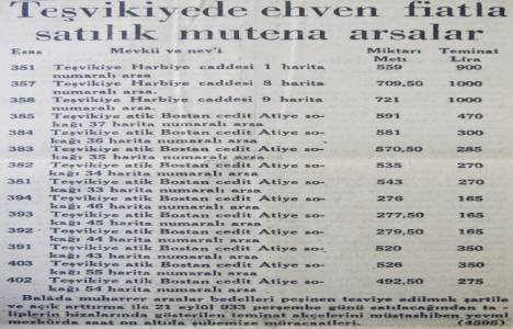 1933 yılında Teşvikiye'de bir arsa 276 liradan satılıkmış!