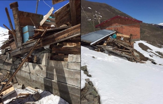 Rize İkizdere'de çığ sonucunda Adil Bayraktar’a ait ev yıkıldı!