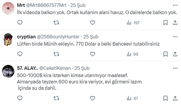 770 Dolar kira bedeli olan İstanbul ve Bangkok taki iki evin farkları gündem oldu!