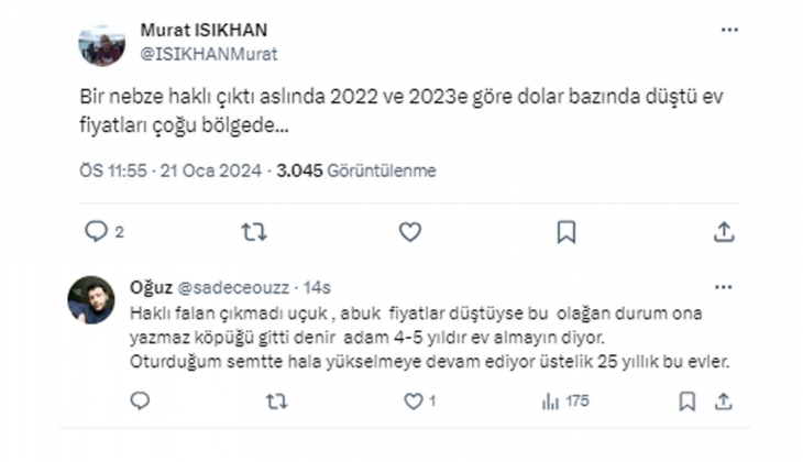 5 yıldır ev fiyatları düşmeyecek diyenler, şimdi de fırsat kaçtı diyor!