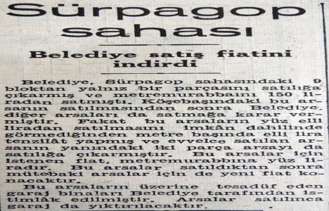 1942 yılında Surp Agop sahasında indirim!