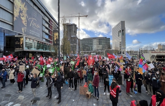 Hollanda da konut azlığı ve kiralar protesto edildi!