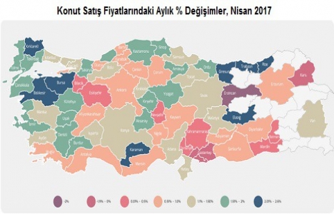 Konut fiyatları Nisan da yüzde 1.22 arttı!