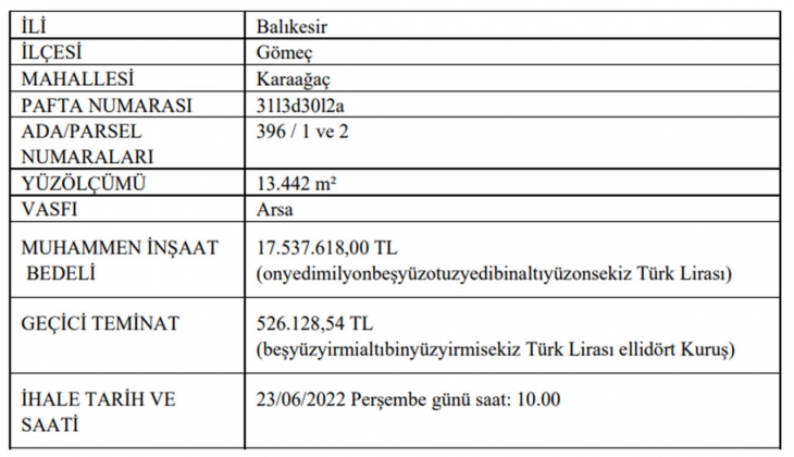 Vakıflar Genel Müdürlüğü nden yapım karşılığı kiralama ihalesi! O ilde günübirlik tesis inşa ettirecek!