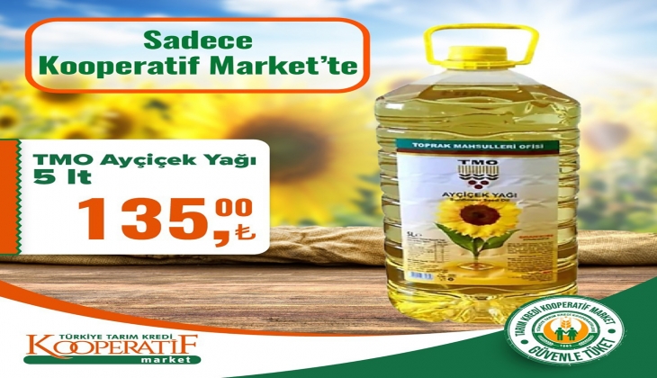 Tarım Kredi Kooperatif Marketi nden 5 litre ayçiçek yağına zam! 5 Temmuz 2022 fiyat listesi