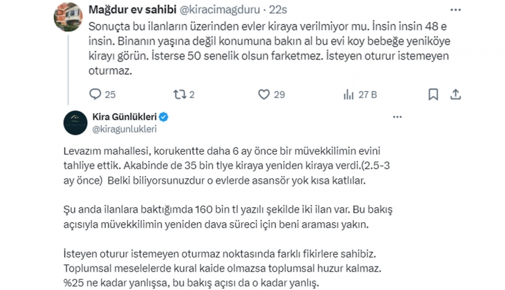 Yüzde 25 zam sınırına takılan ev sahiplerinin mağduriyeti bitmedi: Yan apartmanda kira 55 bin TL, benim aldığım 6.500 TL