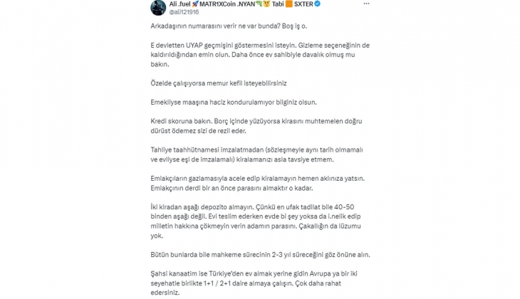 Ev sahipleri artık kiracıların bir önceki ev sahibini arıyor! 