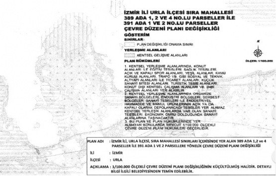 İzmir Urla Sıra Mahallesi imar değişikliği onaylandı!