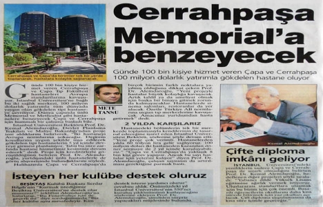 2002 yılında Çapa ve Cerrahpaşa gökdelen hastane olacakmış!