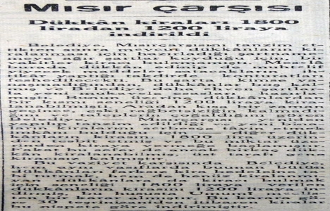 1944 yılında Mısır Çarşısı nda dükkanların kirası 1.200 lira!