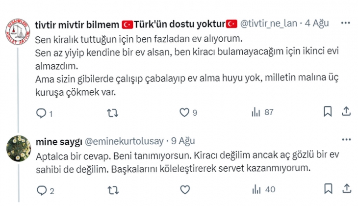 Mağdur ev sahibinden kiracı tepkisi: Son dönemin yeni yatırım aracı Milletin evinde kiracı olmak!