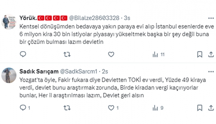 Deprem fırsatçıları: TOKİ nin yaptığı konutları depremzedelere kiralıyorlar!