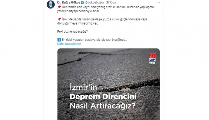 İzmir nasıl deprem dirençli duruma gelecek? Buğra Gökçe 5 maddede açıkladı!