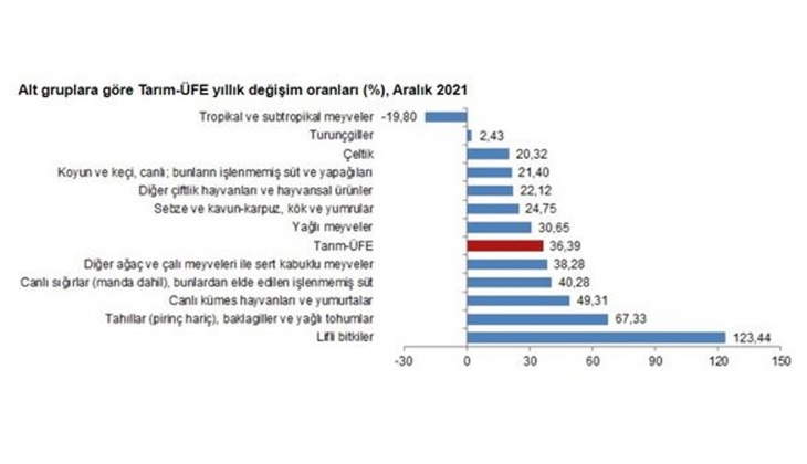 Tarımda üretici enflasyonu rekor seviyeye ulaştı