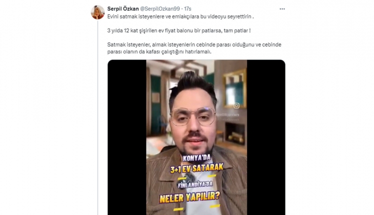 Konya da ev satıp Finlandiya dan müstakil ev ve araba alınır mı? 12 kat şişirilen ev balonu bir patlarsa, tam patlayacak