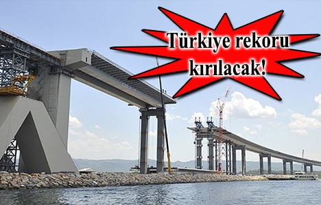 İzmit Körfez Köprüsü'nün 2 bin 600 tonluk viyadüğü bugün yerleştirilecek!