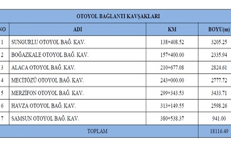 Delice Samsun Otoyolu projesinin detayları netleşti!