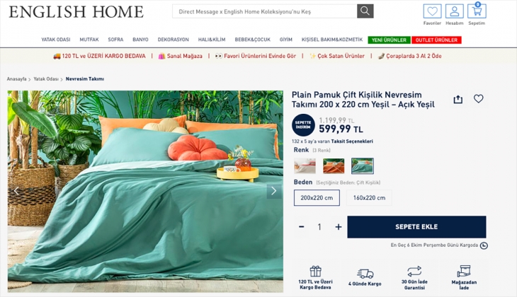 English Home da yatak odası ürünlerinde her şey yarı yarıya indirimli! İşte 03 Ekim 2022 fiyat listesi