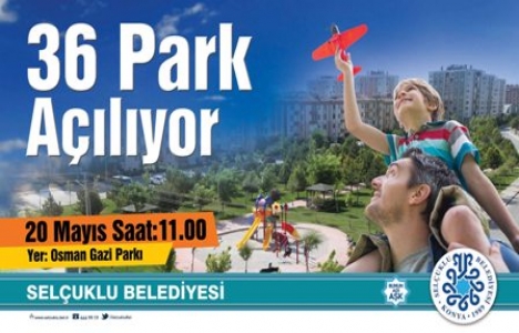 Konya Selçuklu'da 36 parkın toplu açılış töreni yarın gerçekleşecek!
