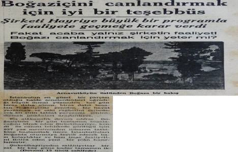 1937 yılında Şirketi Hayriye Boğaziçi nde yeni bir hayat yaratacak!