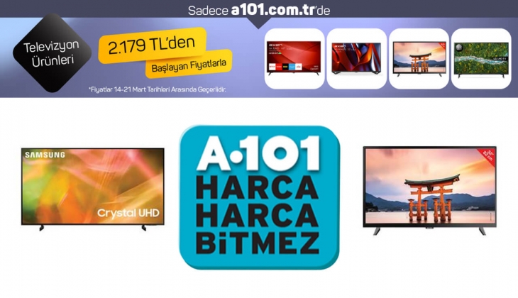 A101'de televizyon 2.399 TL! İşte A101 2022 fiyat listesi..