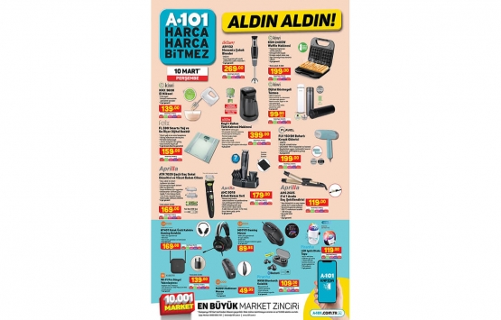 A101 10 Mart 2022 kataloğu! Büyük fırsat: Çamaşır Makinesi 3.499 TL!