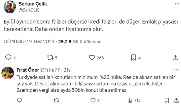 Ev alacaklar daha ucuza alabilir miyim diye bekliyor! Ama fiyatlar reel olarak yüzde 12 düştü!