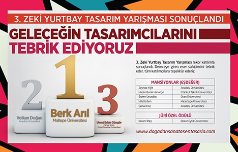 3. Zeki Yurtbay Tasarım Yarışması sonuçlandı!