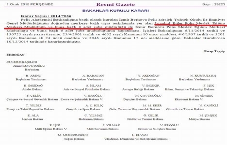 Etiler Polis Okulu resmen kapandı, işte o karar!