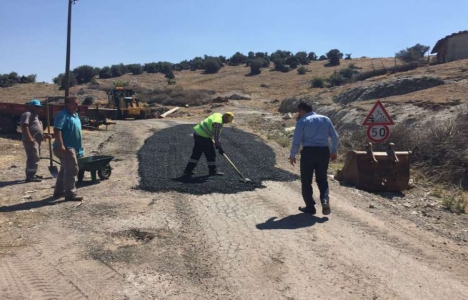 Manisa'da 7 kilometrelik yol asfaltlandı!