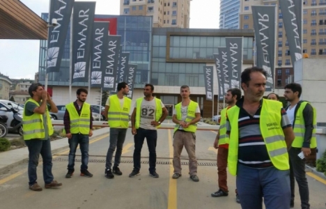 Emaar tarafından işten atılan işçiler eylem yaptı!