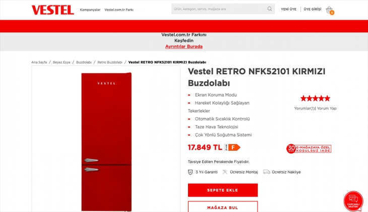 Retro severlere Vestel’den 2’li ürün alımına 750 TL indirim fırsatı. İşte 22 Eylül 2022 Vestel fiyat listesi
