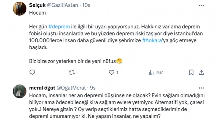 İstanbullular en önemli sorunlarda deprem demedi, Naci Görür den tepki geldi: Kahramanmaraş yetmedi mi?