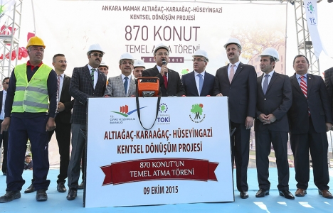 Mamak'ta 870 konutun temel atma töreni yapıldı!